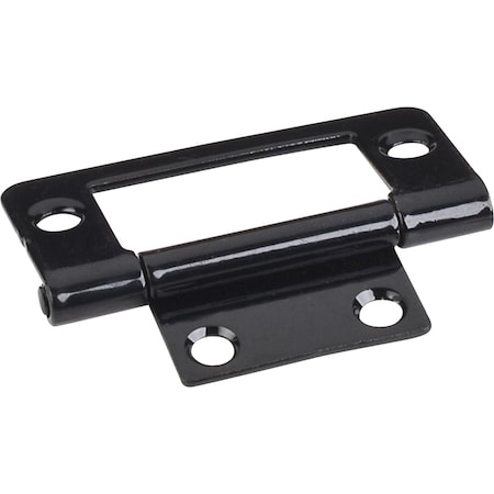 Hardware Resources Black 2" Fixed Pin Flat Back Non-Mortise Hinge 9800BLK